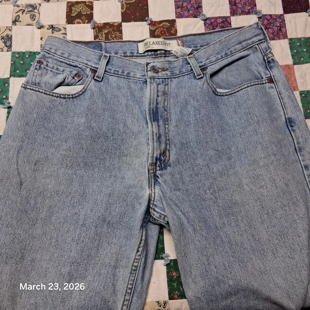 Vintage 2004 Levis 550 Blue Jeans‎ Size 36x34 Relaxed Fit Made in USA Y2K 90s